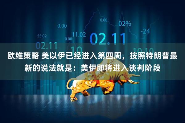 欧维策略 美以伊已经进入第四周，按照特朗普最新的说法就是：美伊即将进入谈判阶段